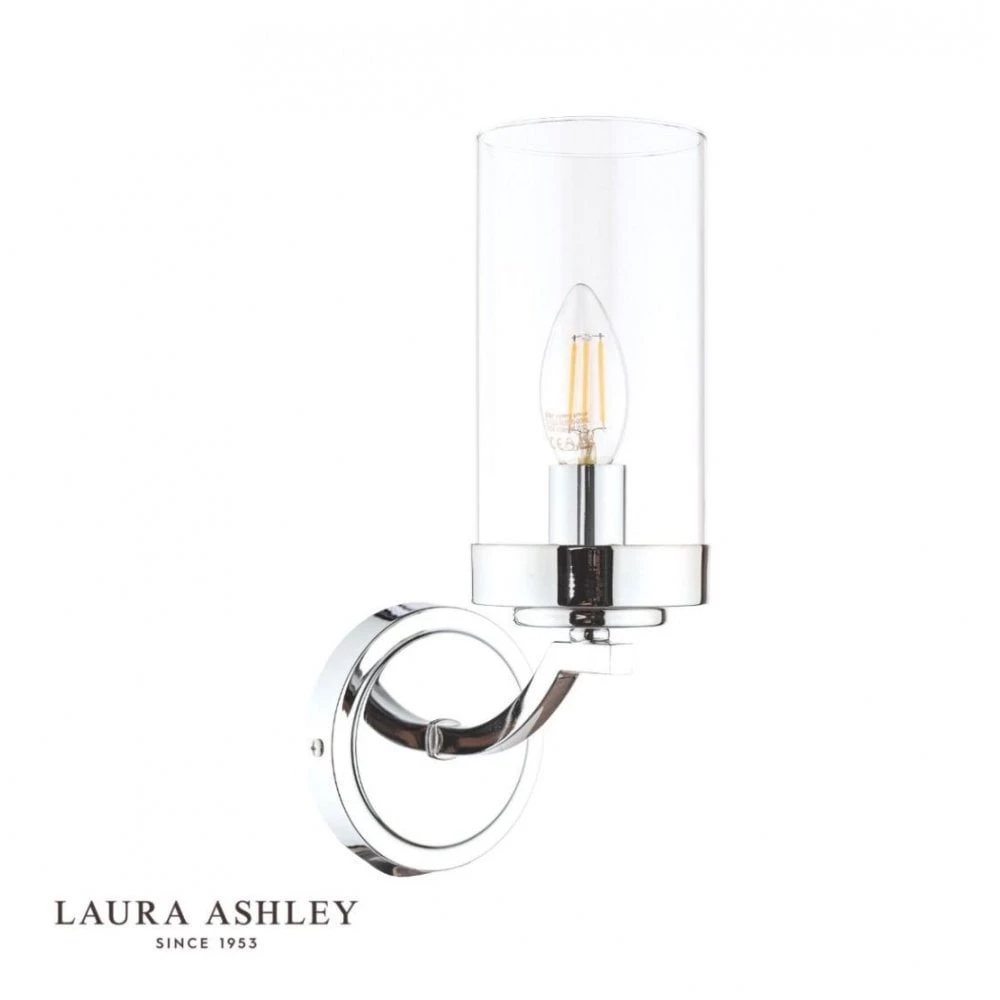 Laura Ashley JOSEPH Polished Chrome 1 Light Wall Light 2 Laura Ashley JOSEPH Polished Chrome 1 Light Wall Light - Image 2