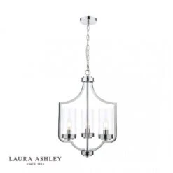 Laura Ashley JOSEPH Polished Chrome 3 Light Chandelier