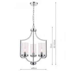 Laura Ashley JOSEPH Polished Chrome 3 Light Chandelier -Laura Ashley joseph polished chrome 3 light chandelier p20342 41025 image