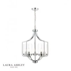 Laura Ashley JOSEPH Polished Chrome 5 Light Chandelier