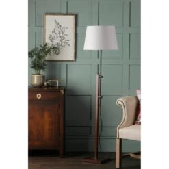 Laura Ashley -Laura Ashley laura ashley burdale adjustable floor lamp dark wood industrial brass base only p24089 44838 image