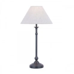 Laura Ashley LUDCHURCH Table Lamp Industrial Black With Shade