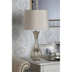 Laura Ashley NEVERN Table Lamp WITH Champagne Glass & Ivory Shade -Laura Ashley laura ashley nevern table lamp with champagne glass ivory shade p24101 44703 image