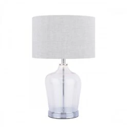 Laura Ashley OCKLEY Touch Table Lamp Polished Chrome & Glass With Shade -Laura Ashley laura ashley ockley touch table lamp polished chrome glass with shade p24095 44697 image