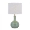 Laura Ashley PADLEY Table Lamp Green Ceramic & Antique Brass With Shade