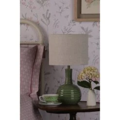 Laura Ashley PADLEY Table Lamp Green Ceramic & Antique Brass With Shade -Laura Ashley laura ashley padley table lamp green ceramic antique brass with shade p24094 44749 image