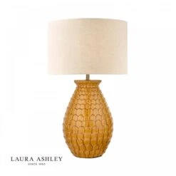 Laura Ashley LIZA Ceramic Table Lamp Orange With Shade