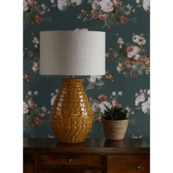 Laura Ashley LIZA Ceramic Table Lamp Orange With Shade -Laura Ashley liza ceramic table lamp orange with shade p21681 40776 image
