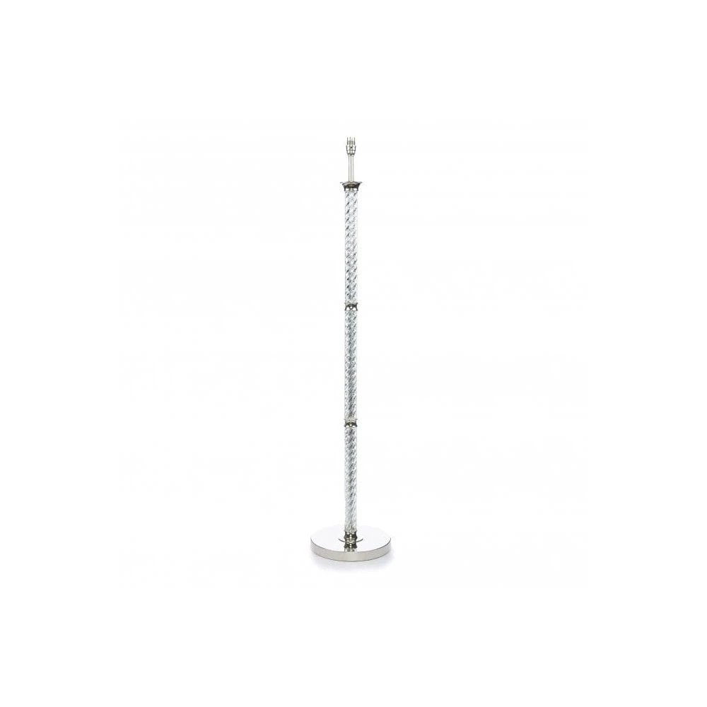 Laura Ashley LOUIS Floor Lamp Polished Nickel Twisted Glass | Base Only 1 Laura Ashley LOUIS Floor Lamp Polished Nickel Twisted Glass | Base Only