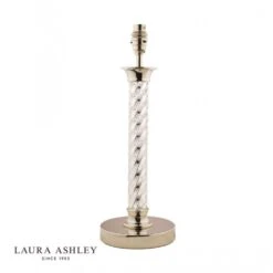 Laura Ashley LOUIS Table Lamp Polished Nickel Twisted Glass Base Only