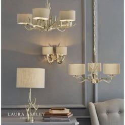 Laura Ashley MULROY 2 Arm Wall Light Champagne With Shade -Laura Ashley mulroy 2 arm wall light champagne with shade p20243 40931 image
