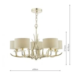 Laura Ashley MULROY 5 Light Chandelier In Champagne With Shades -Laura Ashley mulroy 5 light chandelier in champagne with shades p20211 40786 image