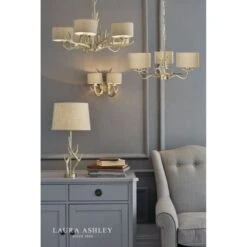 Laura Ashley MULROY 5 Light Chandelier In Champagne With Shades -Laura Ashley mulroy 5 light chandelier in champagne with shades p20211 40787 image