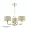Laura Ashley MULROY Antler 3 Light Chandelier With Shades