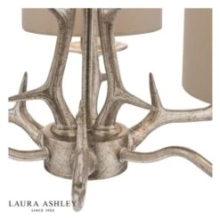 Laura Ashley MULROY Antler 3 Light Chandelier With Shades 8 Laura Ashley MULROY Antler 3 Light Chandelier With Shades -Laura Ashley mulroy antler 3 light chandelier with shades p20352 41063 image