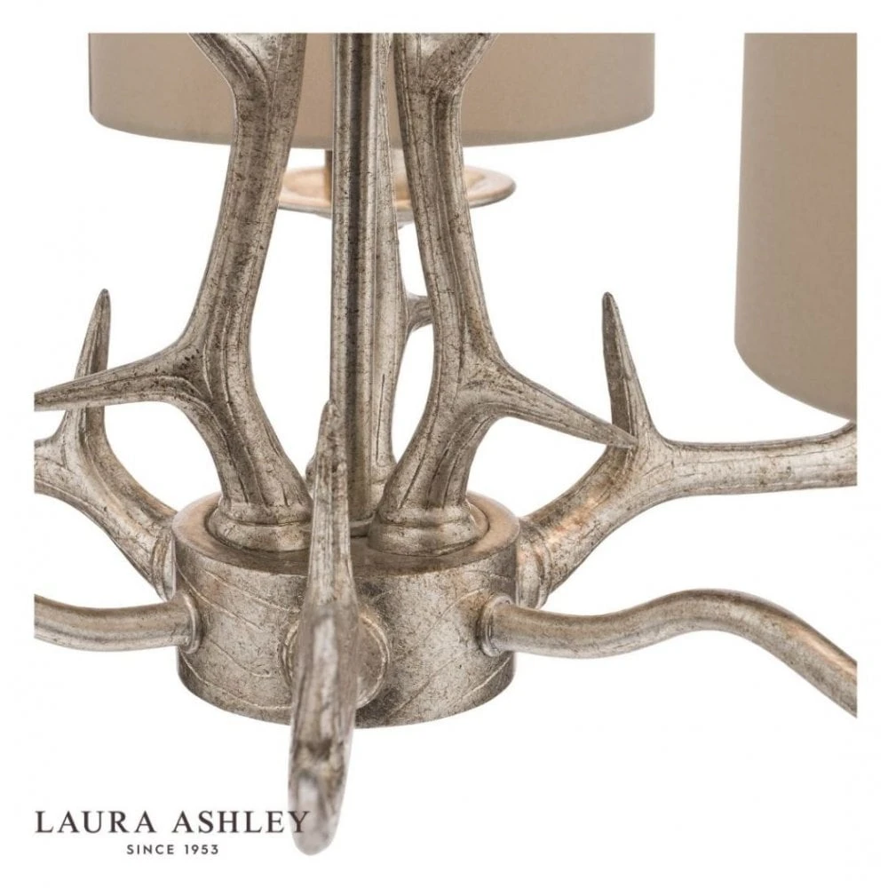 Laura Ashley MULROY Antler 3 Light Chandelier With Shades 3 Laura Ashley MULROY Antler 3 Light Chandelier With Shades - Image 3