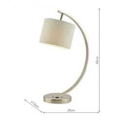 Laura Ashley NOAH Brushed Chrome 1 Light Table Lamp With White Shade 7 Laura Ashley NOAH Brushed Chrome 1 Light Table Lamp With White Shade -Laura Ashley noah brushed chrome 1 light table lamp with white shade p20354 41076 image