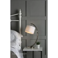 Laura Ashley NOAH Brushed Chrome 1 Light Table Lamp With White Shade 8 Laura Ashley NOAH Brushed Chrome 1 Light Table Lamp With White Shade -Laura Ashley noah brushed chrome 1 light table lamp with white shade p20354 41077 image