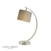 Laura Ashley NOAH Polished Nickel 1 Light Table Lamp With Grey Shade