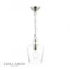 Laura Ashley OCKLEY Polished Chrome & Glass 1 Light Bottle Pendant Ceiling Light