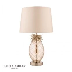 Laura Ashley PINEAPPLE Small Table Lamp Glass With Shade