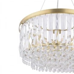 Laura Ashley RHOSILL 4 Light Ceiling Pendant | Antique Brass | Faceted Glass -Laura Ashley rhosill 4 light ceiling pendant antique brass faceted glass p24074 44952 image