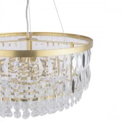 Laura Ashley RHOSILL 4 Light Ceiling Pendant | Antique Brass | Faceted Glass -Laura Ashley rhosill 4 light ceiling pendant antique brass faceted glass p24074 44953 image