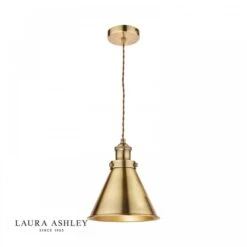 Laura Ashley RUFUS Pendant In Antique Brass