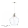 Laura Ashley RYE Clear Glass Pendant Ceiling Light