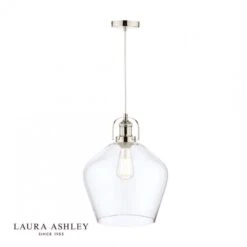 Laura Ashley RYE Clear Glass Pendant Ceiling Light