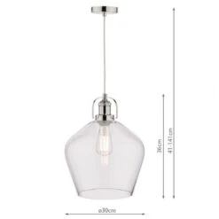 Laura Ashley RYE Clear Glass Pendant Ceiling Light -Laura Ashley rye clear glass pendant ceiling light p20359 41144 image