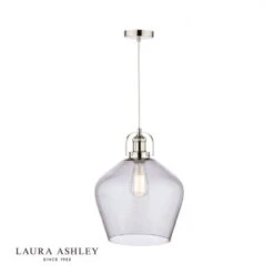 Laura Ashley RYE Smoked Glass Pendant Ceiling Light