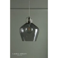 Laura Ashley RYE Smoked Glass Pendant Ceiling Light -Laura Ashley rye smoked glass pendant ceiling light p20360 41151 image