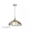 Laura Ashley SALISBURY Pendant Ribbed Glass Polished Chrome