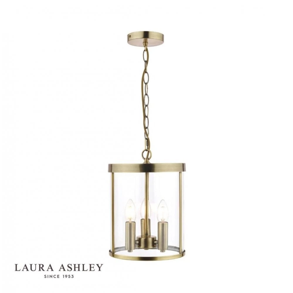 Laura Ashley SELBOURNE 3 Light Antique Brass Lantern Ceiling Light 1 Laura Ashley SELBOURNE 3 Light Antique Brass Lantern Ceiling Light