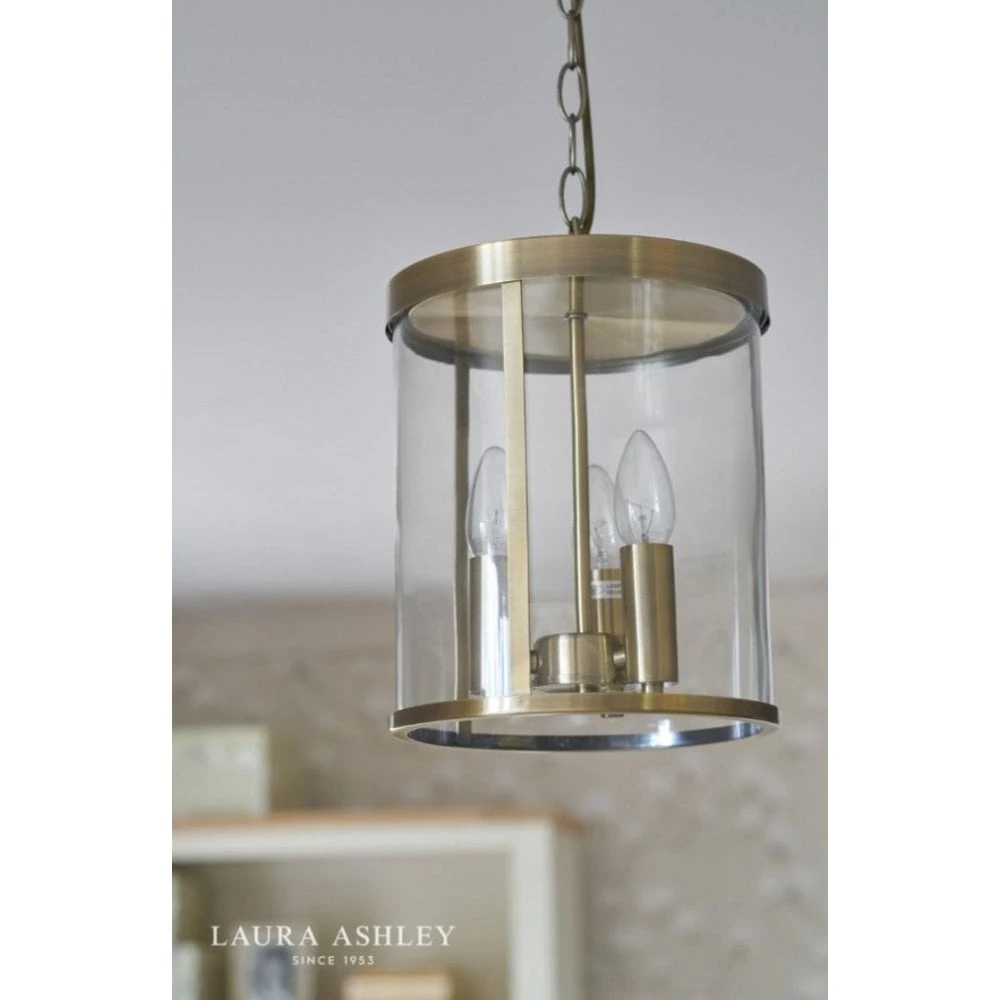 Laura Ashley SELBOURNE 3 Light Antique Brass Lantern Ceiling Light 4 Laura Ashley SELBOURNE 3 Light Antique Brass Lantern Ceiling Light - Image 4