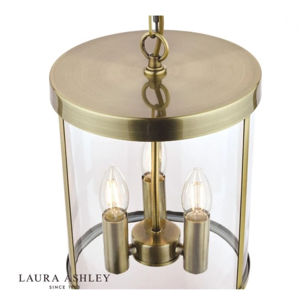 Laura Ashley SELBOURNE 3 Light Antique Brass Lantern Ceiling Light 5 Laura Ashley SELBOURNE 3 Light Antique Brass Lantern Ceiling Light - Image 5