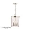 Laura Ashley SELBOURNE 3 Light Polished Nickel Lantern Ceiling Light