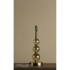 Laura Ashley SELBY Antique Brass & Glass Ball Table Lamp | Base Only Large