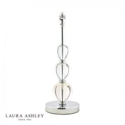 Laura Ashley SELBY Polished Nickel & Glass Ball Table Lamp Base Large