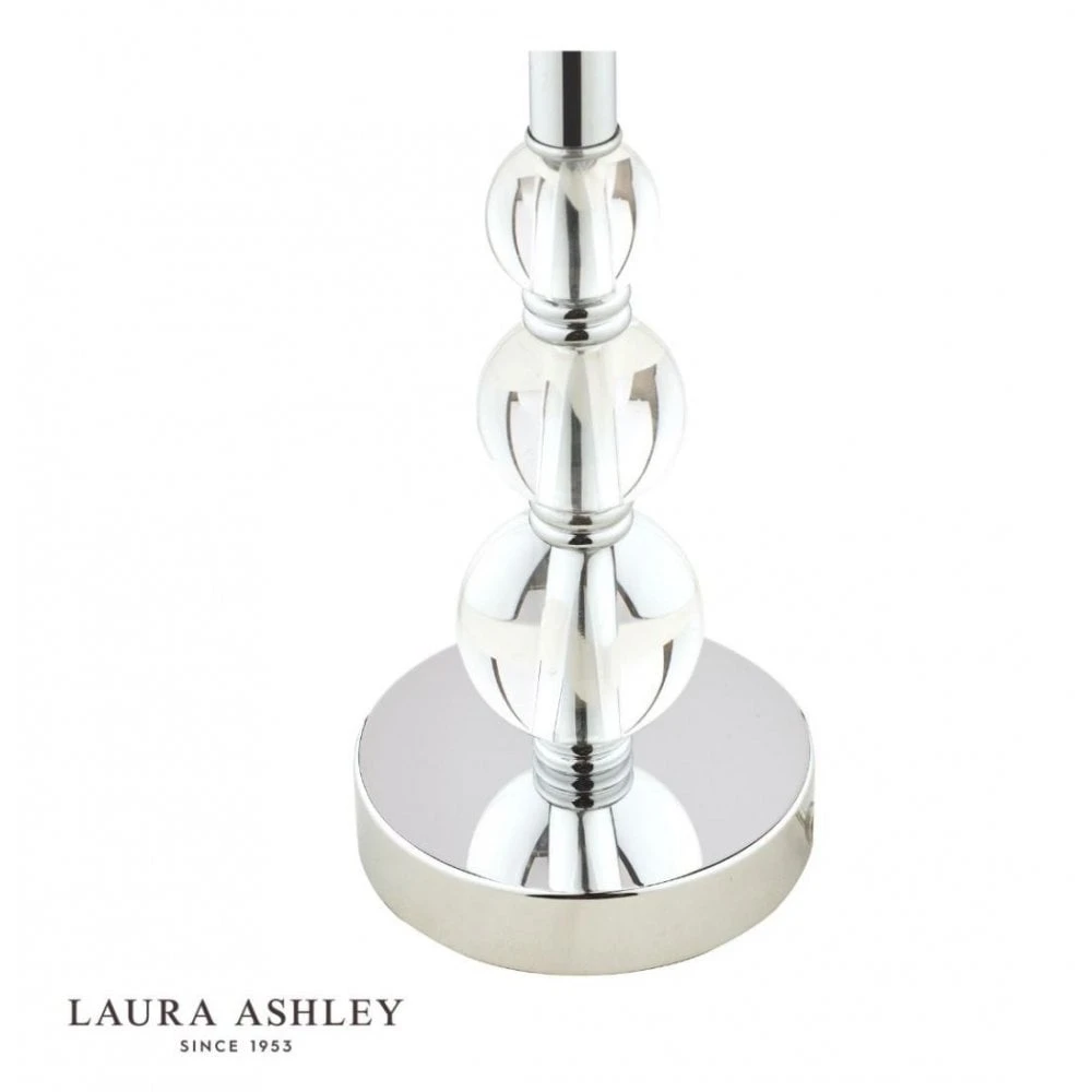 Laura Ashley SELBY Polished Nickel & Glass Ball Table Lamp Base Large 2 Laura Ashley SELBY Polished Nickel & Glass Ball Table Lamp Base Large - Image 2