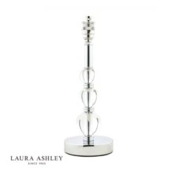 Laura Ashley SELBY Polished Nickel & Glass Ball Table Lamp Base Small