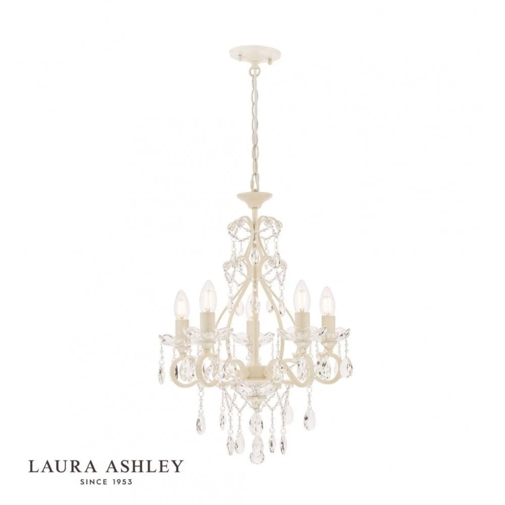 Laura Ashley SHAMLEY Painted 5 Light Chandelier 1 Laura Ashley SHAMLEY Painted 5 Light Chandelier