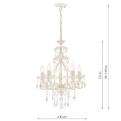 Laura Ashley SHAMLEY Painted 5 Light Chandelier 6 Laura Ashley SHAMLEY Painted 5 Light Chandelier -Laura Ashley shamley painted 5 light chandelier p20371 41187 image