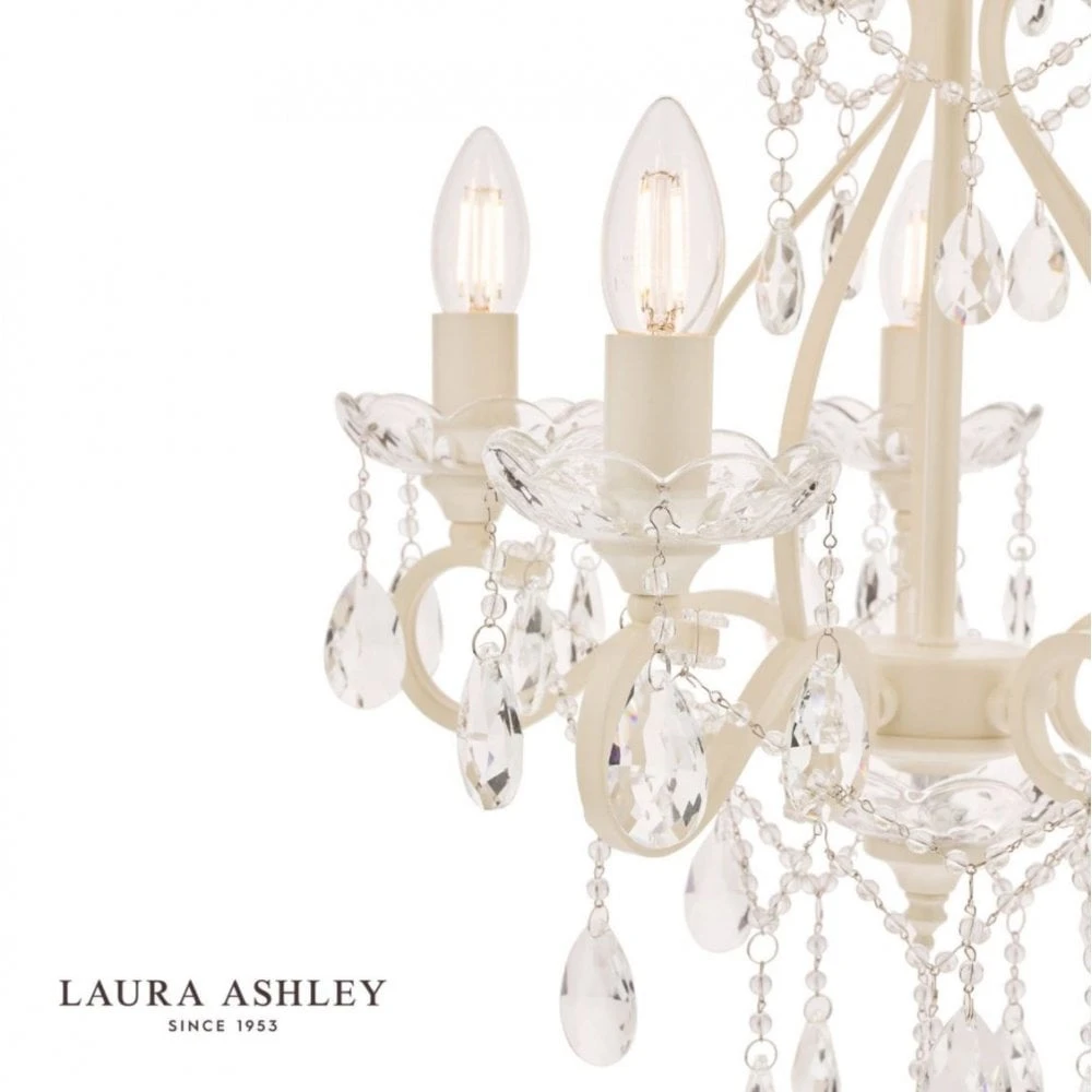 Laura Ashley SHAMLEY Painted 5 Light Chandelier 4 Laura Ashley SHAMLEY Painted 5 Light Chandelier - Image 4