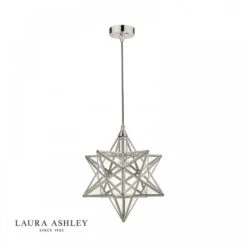 Laura Ashley SMALL Star Pendant Polished In Silver Glass