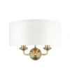 Laura Ashley SORRENTO 2 Arm Wall Light | Antique Brass | Ivory Shade