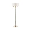 Laura Ashley SORRENTO 3 Light Floor Lamp | Antique Brass | Ivory Shade
