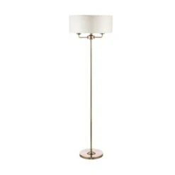 Laura Ashley -Laura Ashley sorrento 3 light floor lamp antique brass ivory shade p20186 39877 image