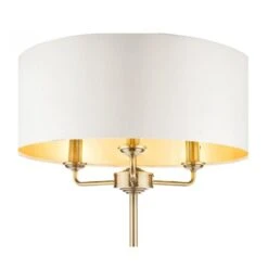 Laura Ashley SORRENTO 3 Light Floor Lamp | Antique Brass | Ivory Shade -Laura Ashley sorrento 3 light floor lamp antique brass ivory shade p20186 39879 image